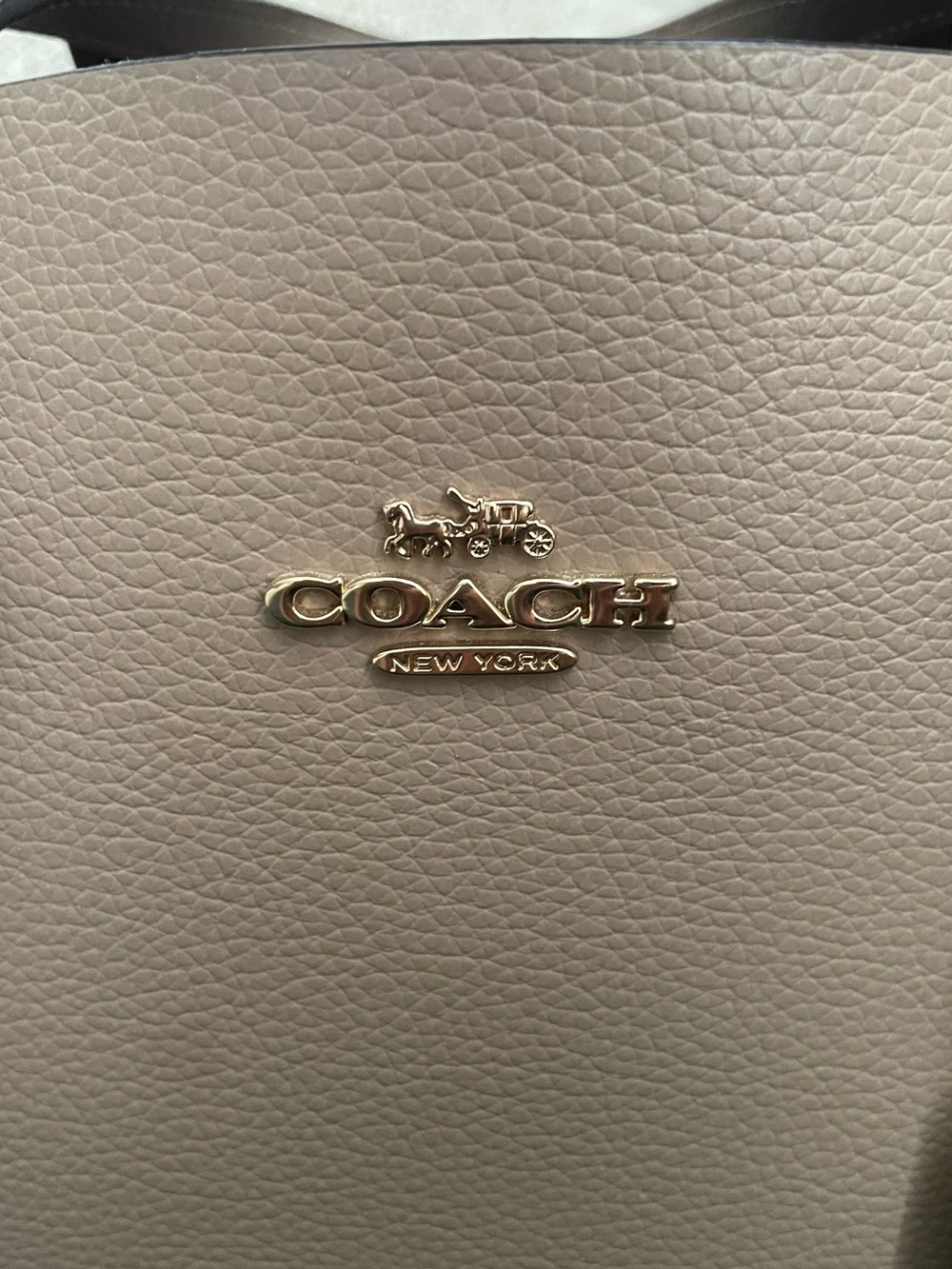 Coach Mollie 25 in Pebbled Leather Taupe - Picture 3 of 9